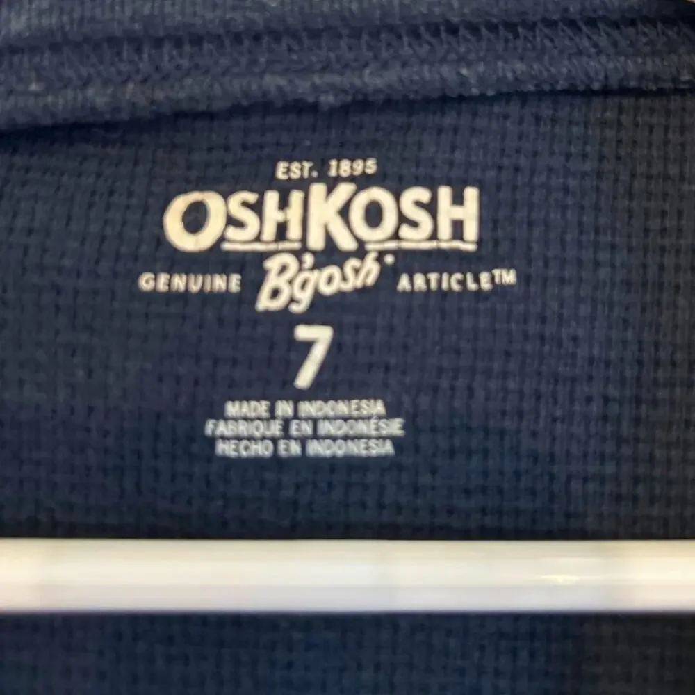 OshKosh B'Gosh Denim Co. Boys Long Sleeve Thermal Shirt Blue 7